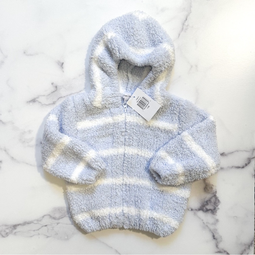 Cozy Blue Striped Kids Hoodie